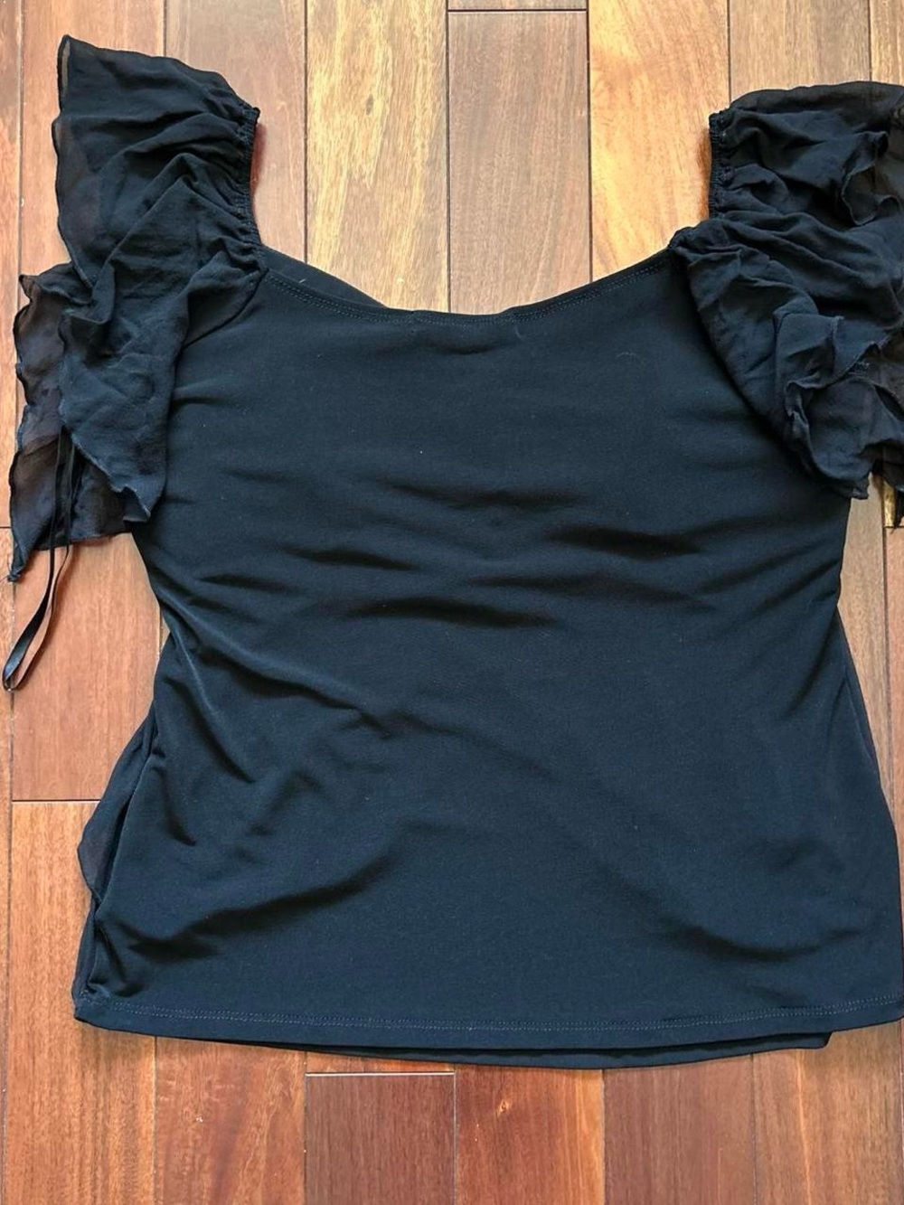Vintage Arden B. Rhinestone Ruffle Top - Picture 7 of 7